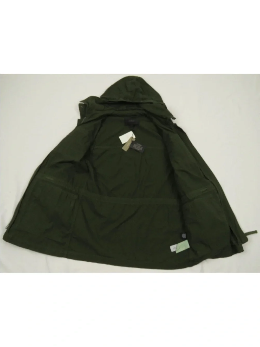 NWT J Crew Military Field Cargo Utility Hooded Full Zip Button Coat Jacket XS